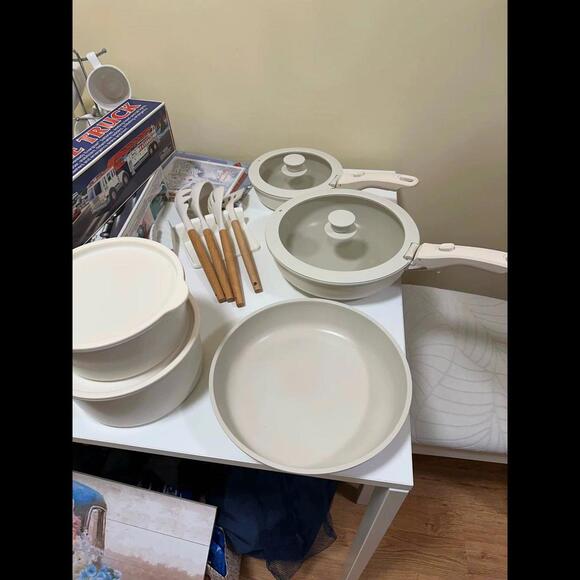 21 Piece Pots and Pans Set Non-Stick Astercook Ceramic...